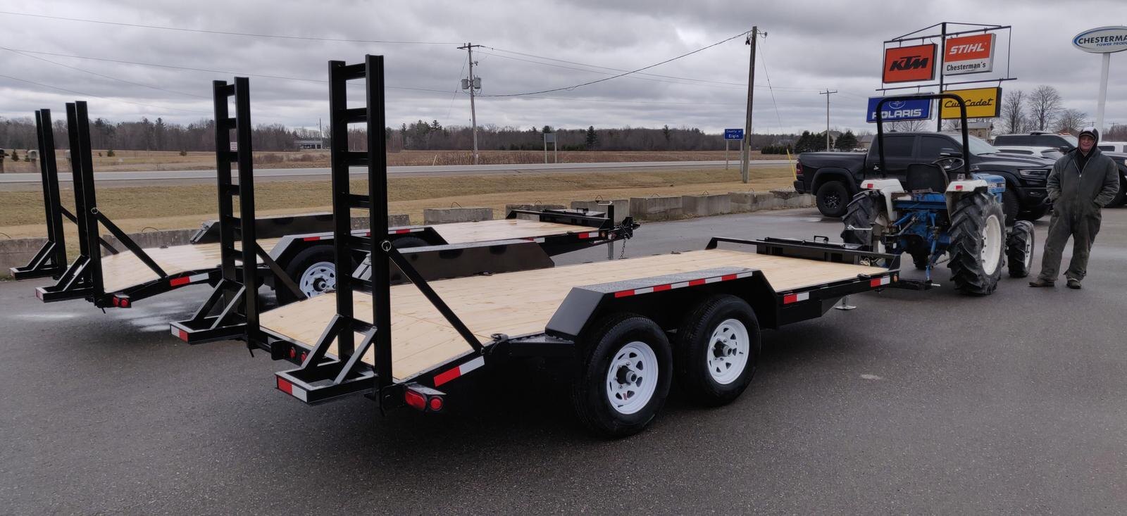 2023 Weberlane 7x16 Skidsteer Tandem Axle Utility Trailer (EC1600S)