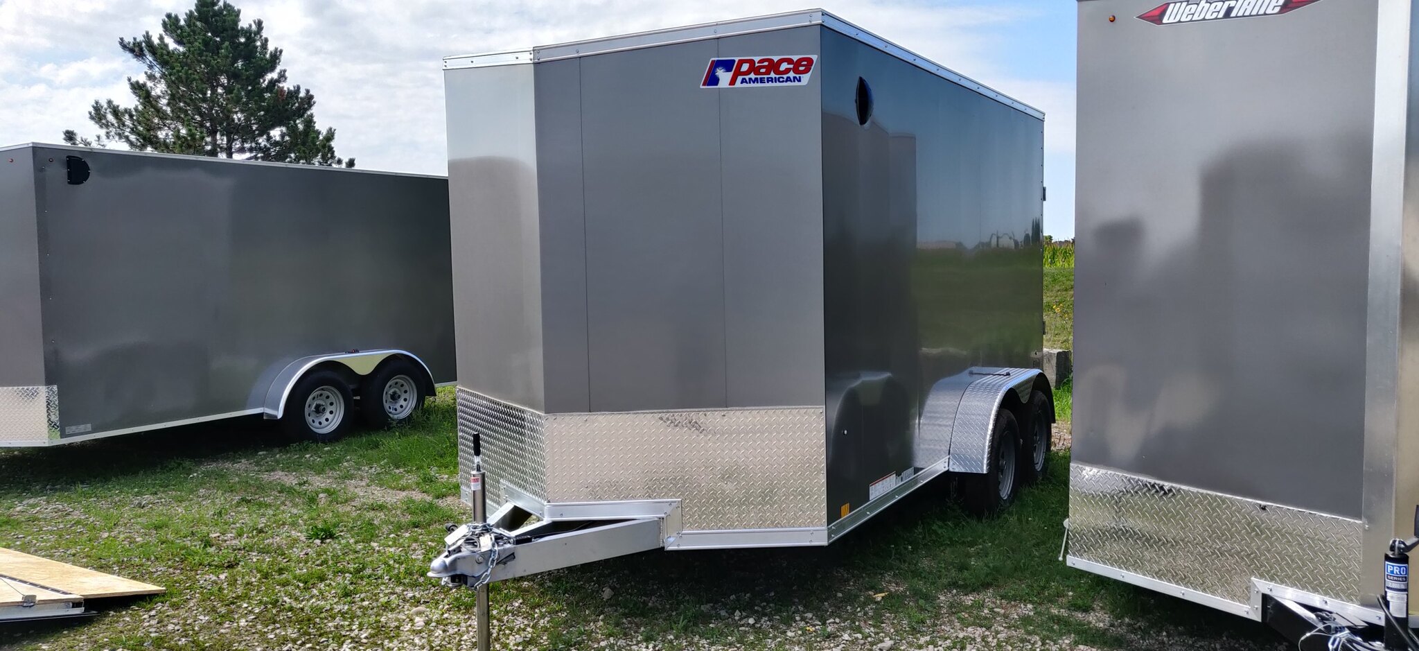 2023 Pace 7x14 Elite Aluminum Tandem Axle Cargo Trailer (9.5 in / Ramp)