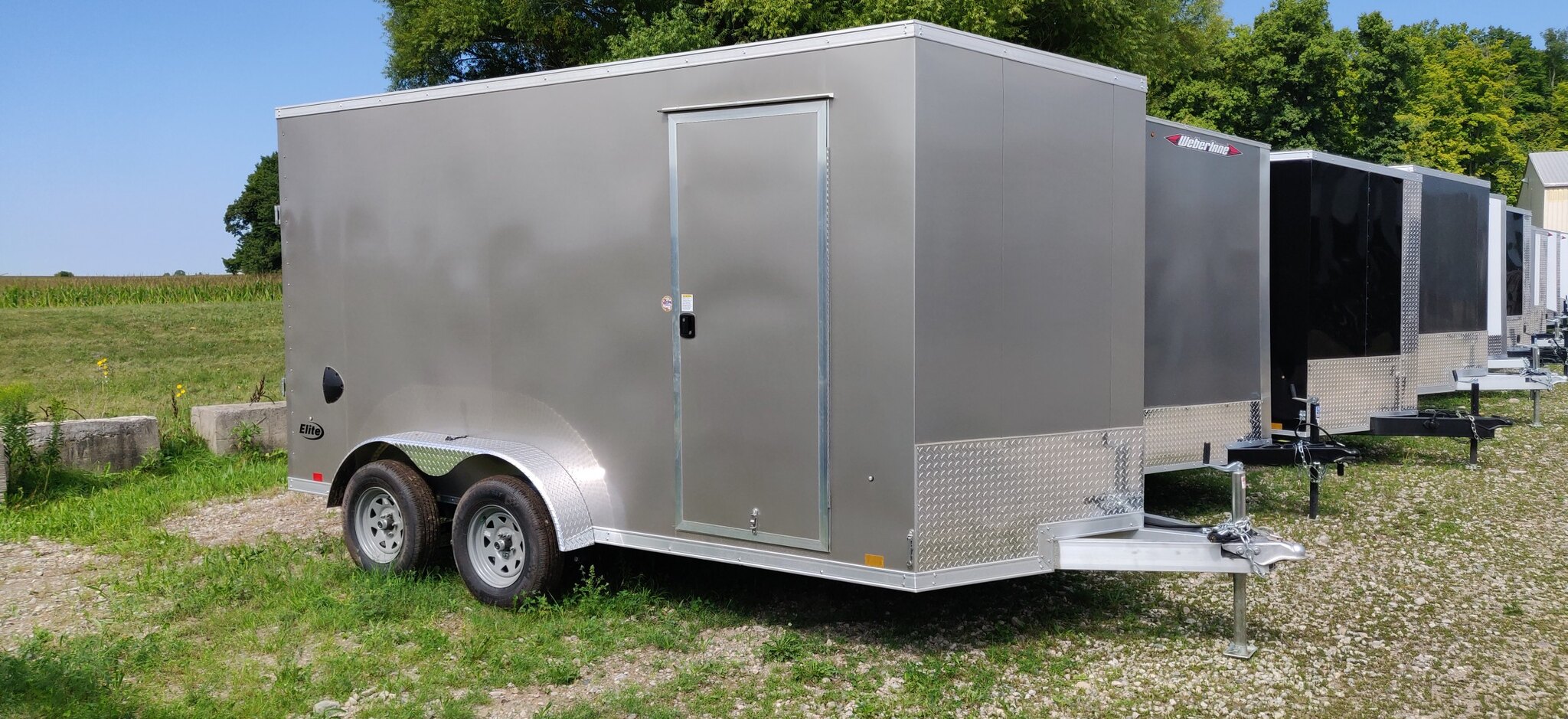 2023 Pace 7x14 Elite Aluminum Tandem Axle Cargo Trailer (9.5 in / Ramp)