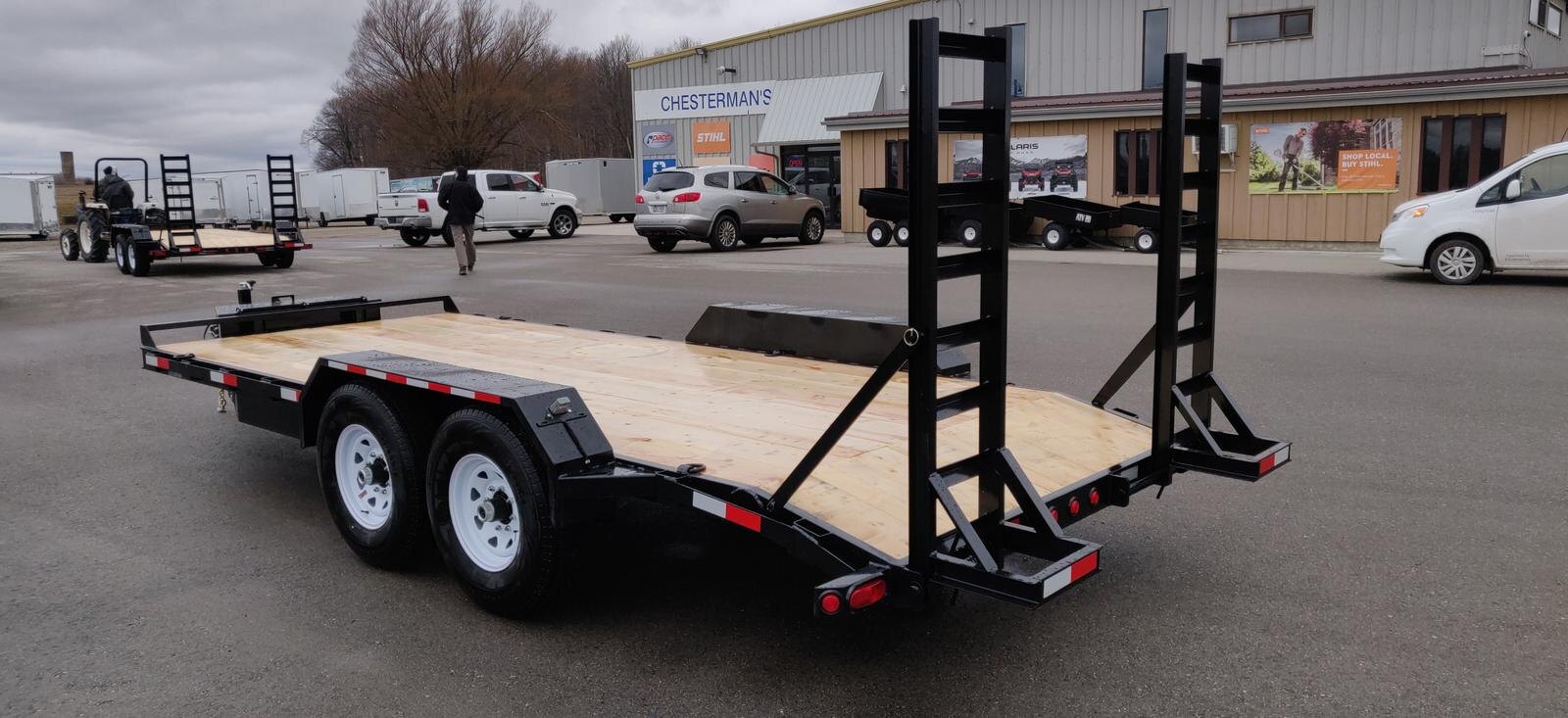 2023 Weberlane 7x18 Skidsteer Tandem Axle Utility Trailer (EC1800S)