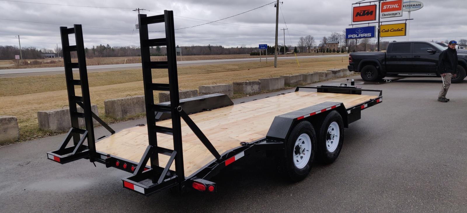 2023 Weberlane 7x18 Skidsteer Tandem Axle Utility Trailer (EC1800S)