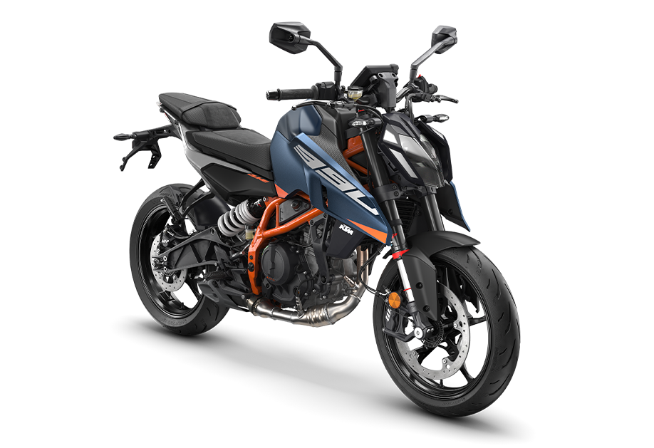 8993 71A5628F AA31 4875 9480 64E0AD312015 PHO BIKE 90 RE KTM 2026 Naked Bikes 390 Duke Blue Right Front View SALL AEPI V1