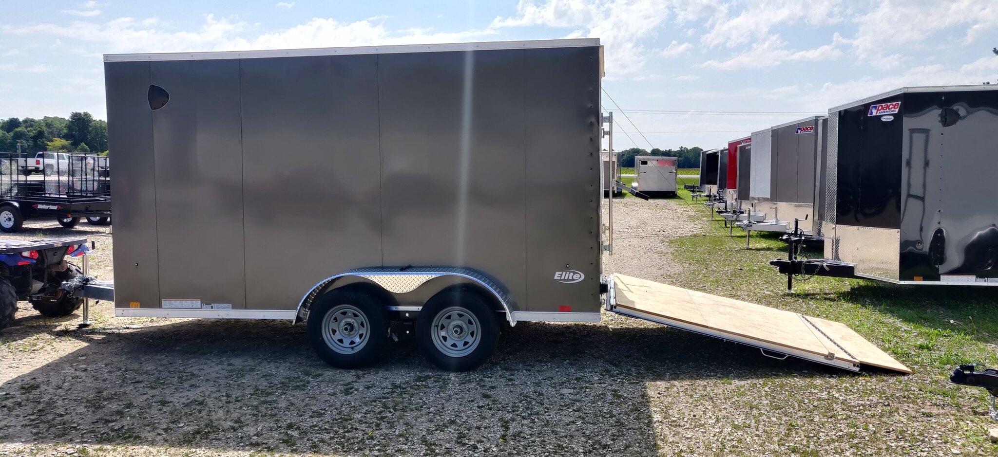 2023 Pace 7x14 Elite Aluminum Tandem Axle Cargo Trailer (9.5 in / Ramp) DEALER DEMO