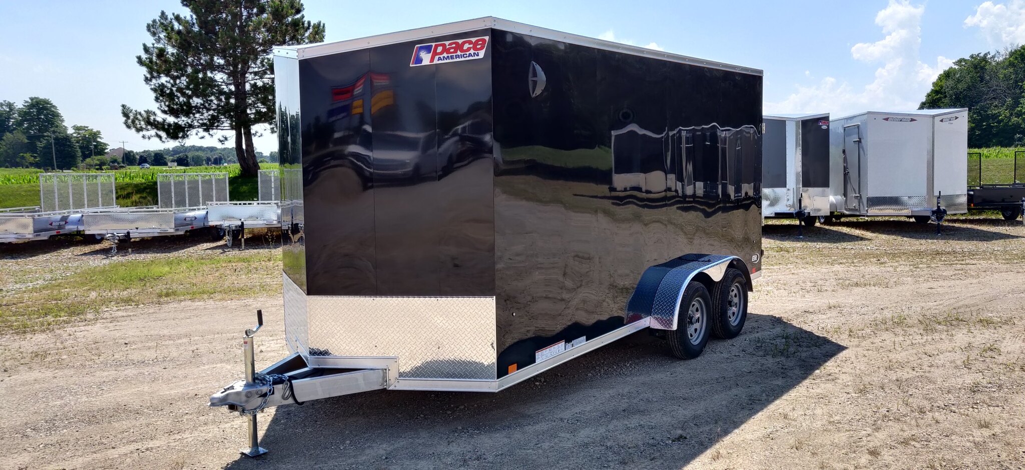 2023 Pace 7x16 Elite Aluminum Tandem Axle Cargo Trailer (9 in Height / Ramp)