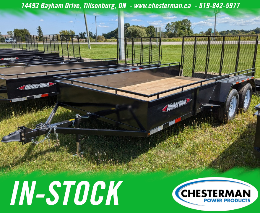 8993 EED55E57 72E6 48E2 8E2E DACC8A136BB3 2025 Weberlane 6 8x14 Steel Tandem Axle Utility Trailer (WL1482T)