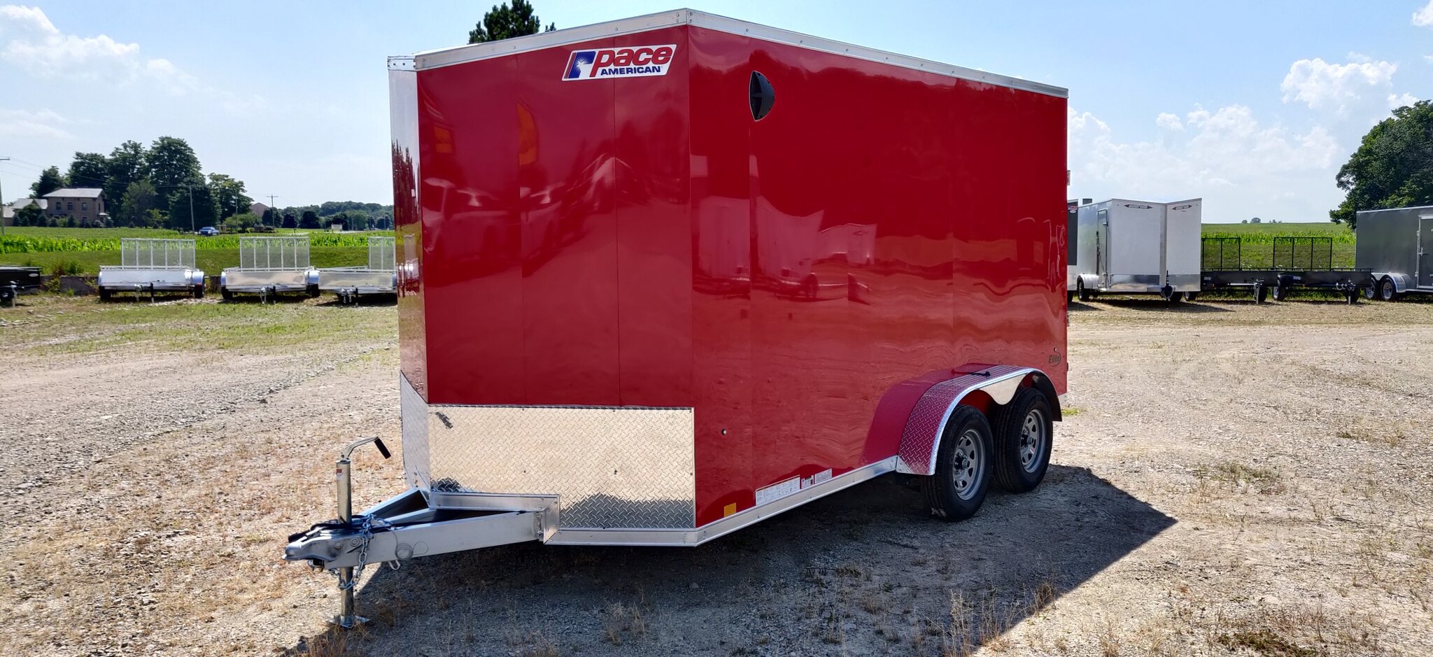 2023 Pace 7x14 Elite Aluminum Tandem Axle Cargo Trailer (9 in Height / Ramp)