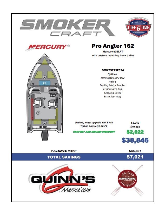 2024 Smoker Craft PRO ANGLER 162