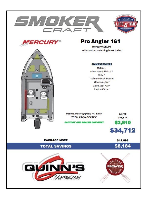 2023 Smoker Craft PRO ANGLER 161