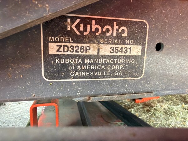 2014 KUBOTA ZD326P 60 used for sale - photo 6