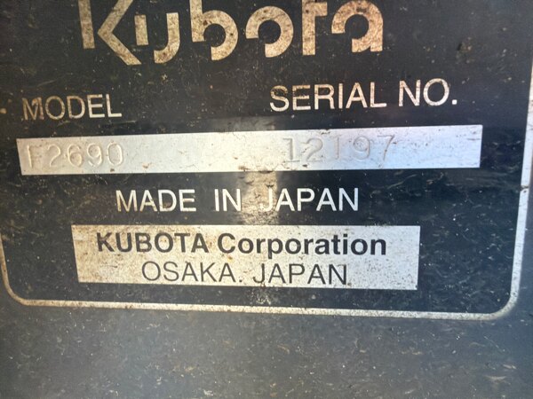 KUBOTA F2690 used for sale - photo 2