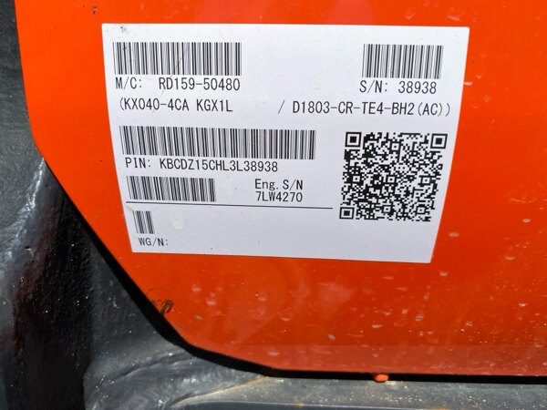 2021 KUBOTA KX040 4G