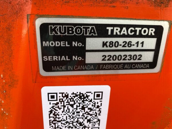 2020 KUBOTA K80 26 11