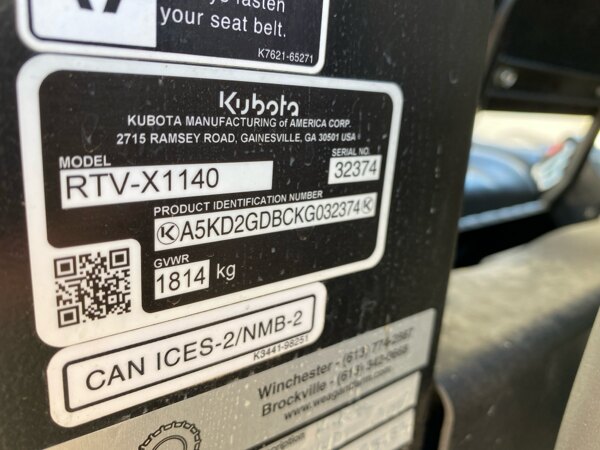 KUBOTA RTV X1140