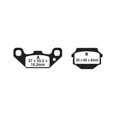 EBC â??Râ?? Long Life Sintered Brake Pad Long life Sintered Metal Front FA128R Convient à Kawasaki, Fits Suzuki