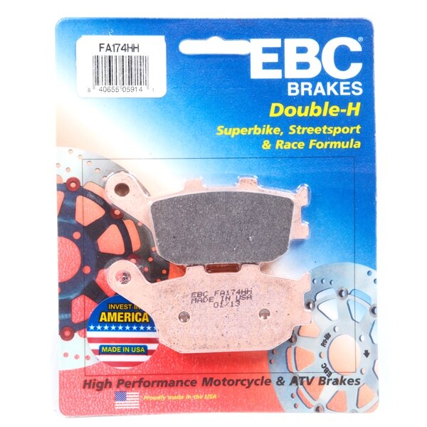 EBC Double H Superbike Brake Pad Sintered metal Rear FA174HH Fits Honda, Fits Kawasaki, Fits Suzuki, Fits Yamaha