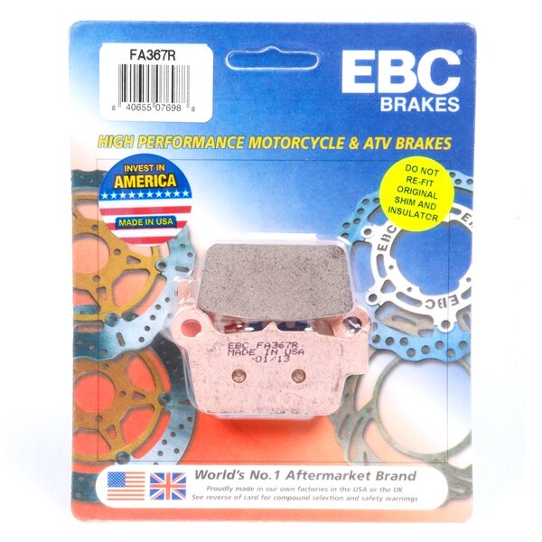 EBC â??Râ?? Long Life Sintered Brake Pad Sintered metal Rear FA367R Fits Husqvarna, Fits Kawasaki, Fits Suzuki, Fits Yamaha, Fits Aprilia, Fits Ski doo, Fits Moto ski, Fits MV Agusta, Fits Gas Gas, Fits Skiroule, Fits Ski Whiz