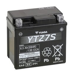 Yuasa Battery Maintenance Free AGM Factory Activated YTZ7S