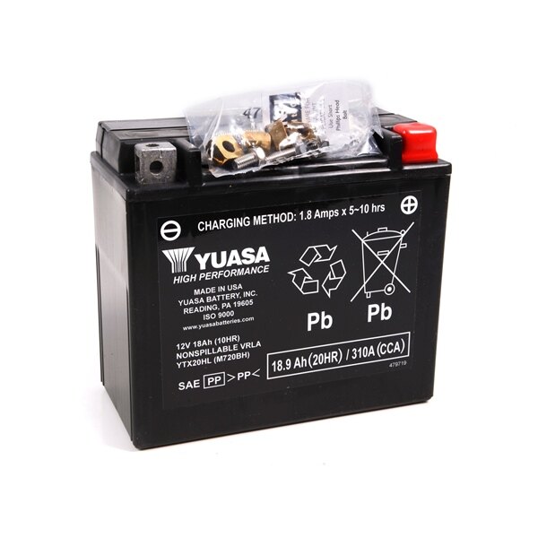 Batterie Yuasa sans entretien AGM activée en usine YTX20HL F/A