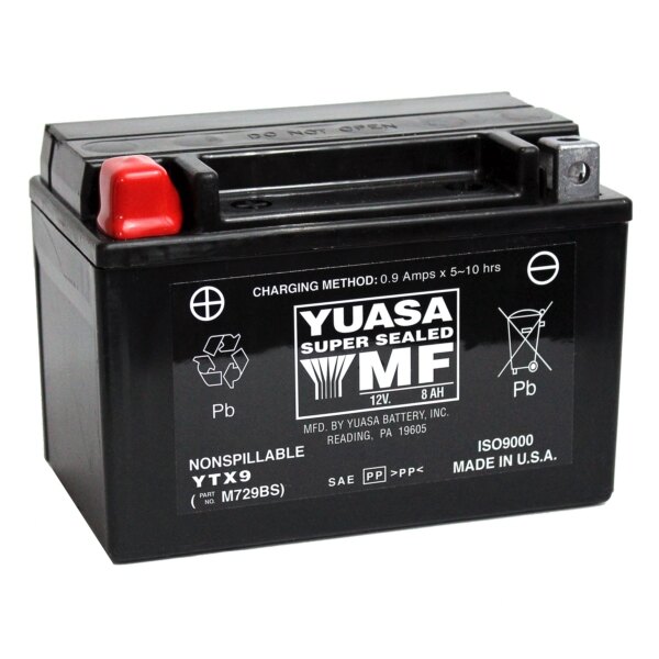 Yuasa Battery Maintenance Free AGM Factory Activated YTX9 F/A