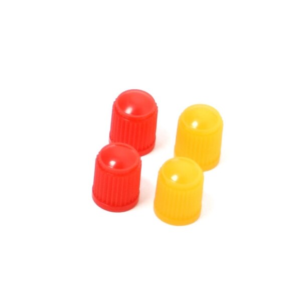 Bouchons de valve d'air DRC ZETA Rouge, Jaune