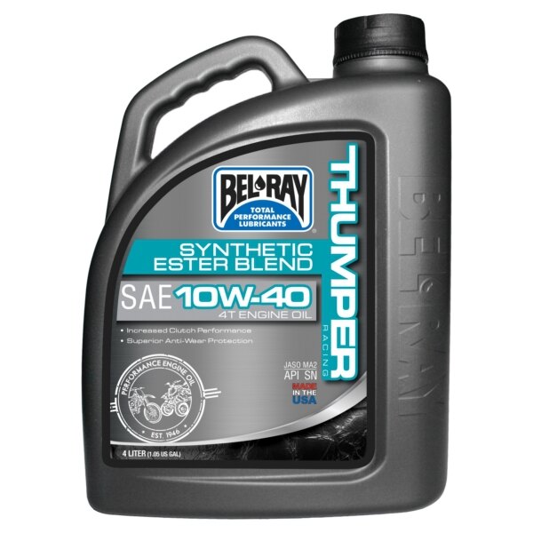 Bel Ray Thumper Racing Synthetic Ester Blend 4T Engine Oil 10W40 4 L / 1.05 G