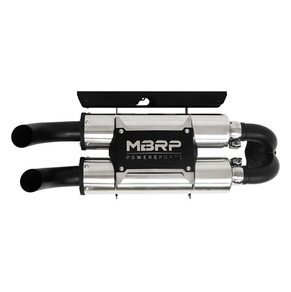 MBRP Powersports Muffler Performance Fits Polaris Black N/A Stainless steel, Aluminum Dual Slip on