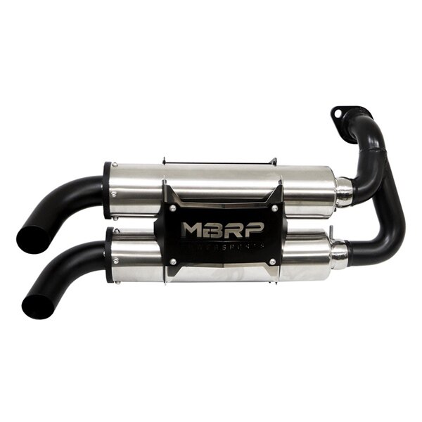 MBRP Powersports Muffler Performance Fits Polaris Black N/A Stainless steel, Aluminum Slip on