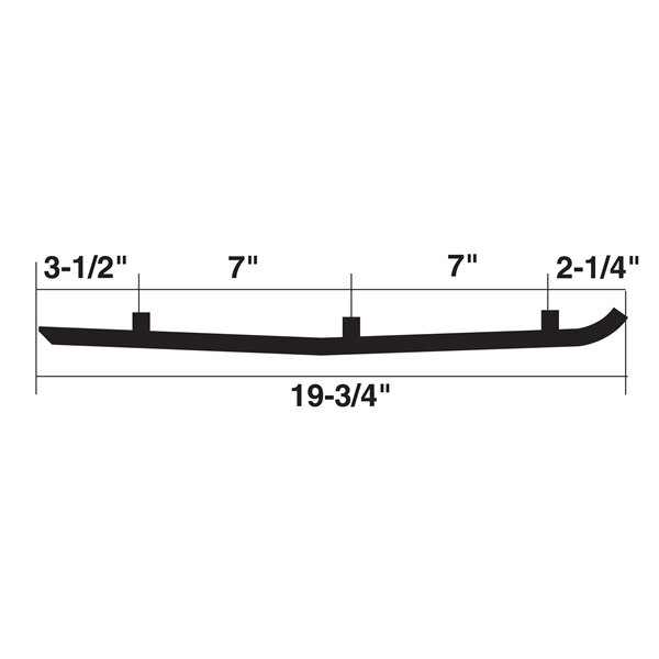 Kimpex Barre d'usure standard pour ski-doo