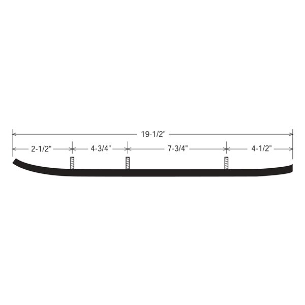 Kimpex Barre d'usure standard pour ski-doo