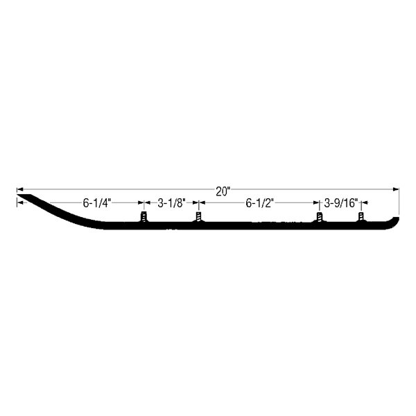 Kimpex Barre d'usure standard Kawasaki, Yamaha