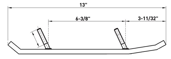 Kimpex Carbide Runner Ski Doo 90° 4″