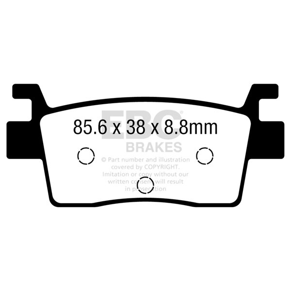 EBC â??Râ?? Long Life Sintered Brake Pad Sintered metal Brake shoes FA739R Fits Kawasaki