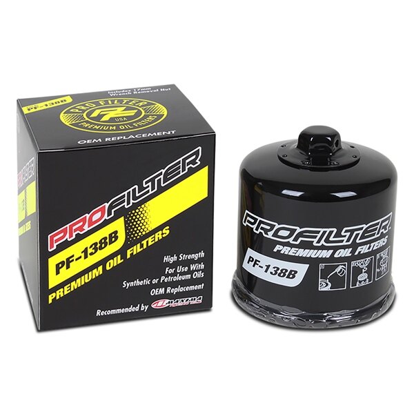 Profilter Premium Oil Filter Black Fits Arctic cat, Fits Kawasaki, Fits Suzuki, Fits Kymco