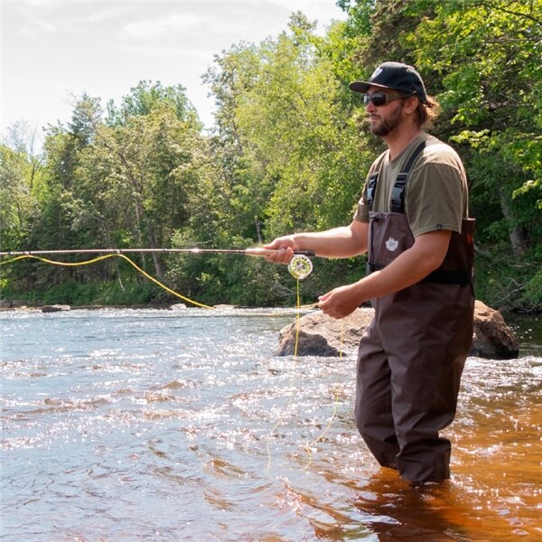 Green Trail StreamFeather Chest Wader Traction Sole 10 Brown