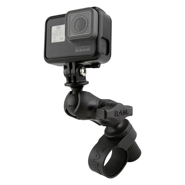 RAM MOUNT Tough Strap Double Ball Mount with Universal Action Camera Adapter