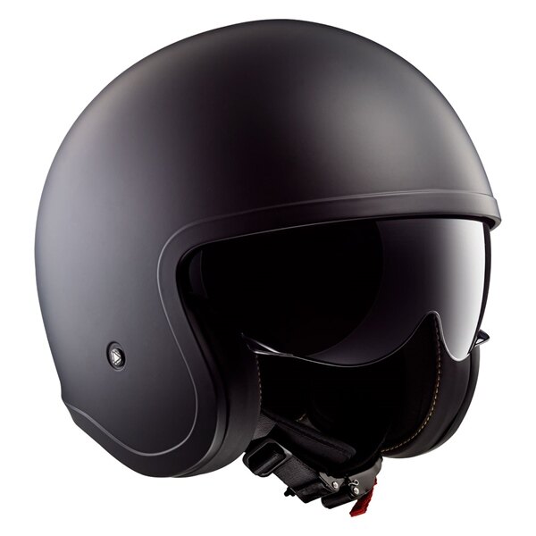 LS2 Spitfire Open Face Helmet Solid M Matte Black