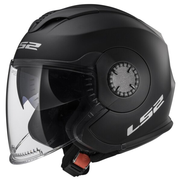 Casque Jet LS2 Verso Solid S Noir Mat