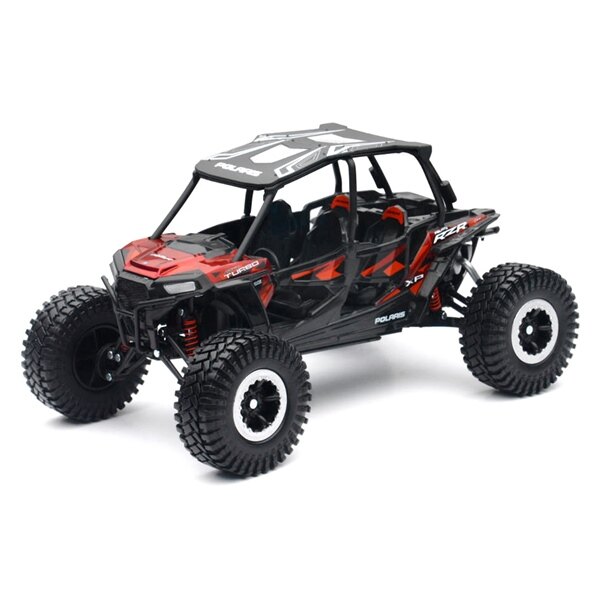 NEW RAY TOYS Polaris Scale Model RZR 4 XP Turbo Noir, Rouge