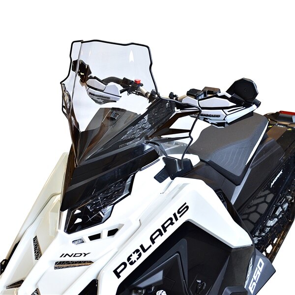 Powermadd Cobra Windshield Fits Polaris Clear windshield with black graphic 18″ .008 Matryx