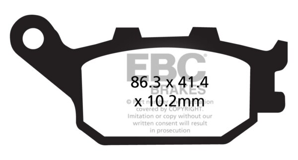 EBC V Pad Brake Pad Semi Metallic Rear FA174V Fits Honda, Fits Kawasaki, Fits Suzuki, Fits Yamaha