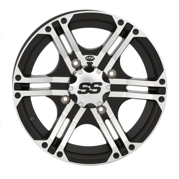 Jante ITP SS Alloy SS212 14x6 4/137 42 Noir, Usiné Avant/Arrière