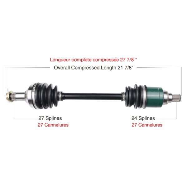 Essieu complet TrakMotive pour Arctic Cat Avant gauche, Avant droit ARC 7015