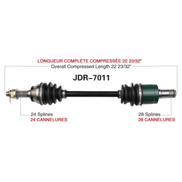 Essieu complet TrakMotive pour John Deere arrière gauche JDR 7011