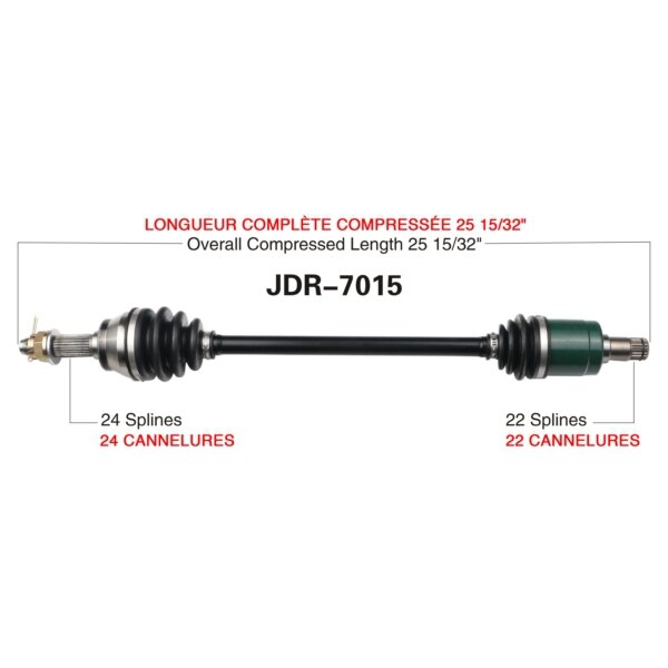 TrakMotive Essieu complet pour John Deere Avant gauche, Avant droit JDR 7015