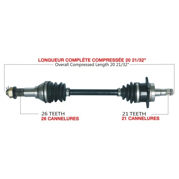 TrakMotive Complete Axle Fits Can am Front left CAN 7019