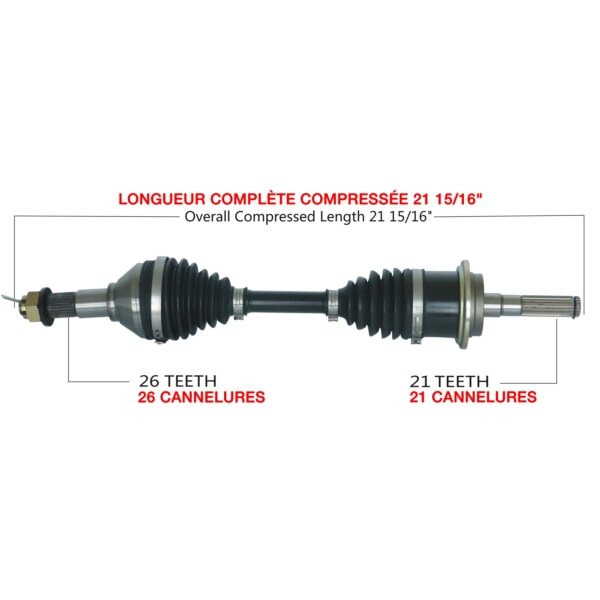 TrakMotive Complete Axle Fits Can am Front right CAN 7023