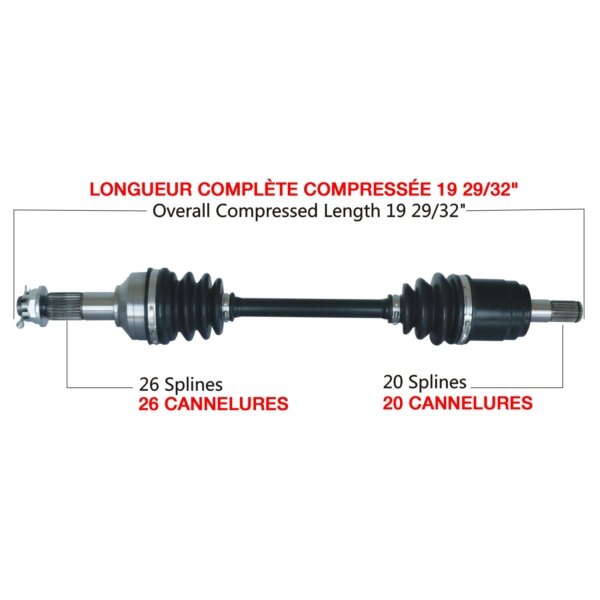 TrakMotive Complete Axle Fits Honda Front right HON 7029