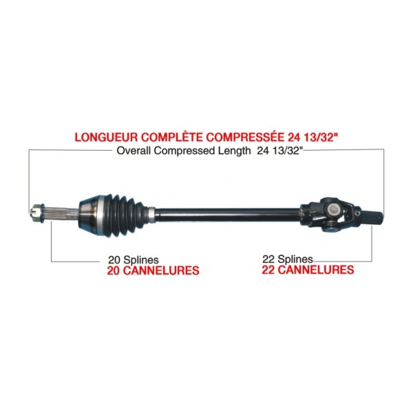 TrakMotiveHD Complete HD Axle Fits Polaris Front left, Front right POL 6045HD