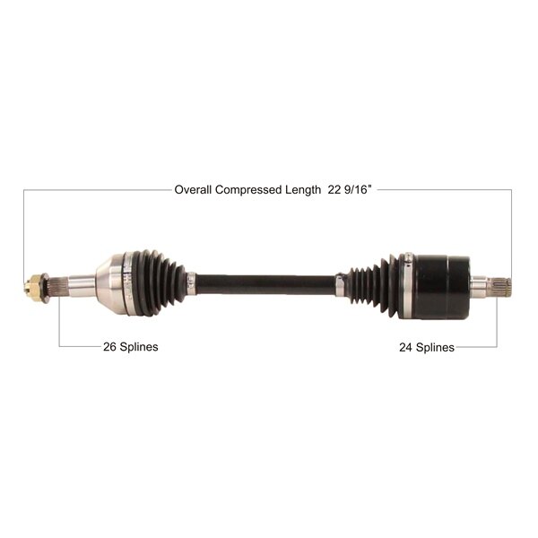 Essieu HD complet TrakMotive pour Can am Arrière gauche, Arrière droit 216664