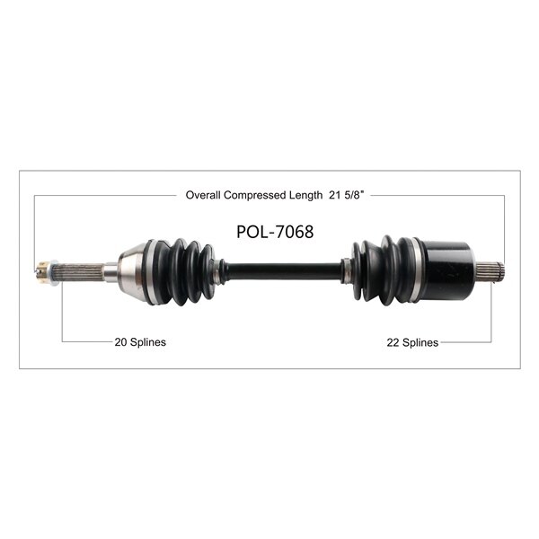 Essieu complet TrakMotive pour Polaris Avant droit, Avant gauche 216689